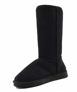 Kickfootwear Holly Mid Calf Faux Sheepskin Lined Winter Boots -Black WOMENS
