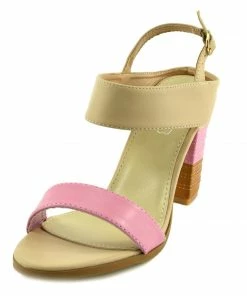 Kickfootwear Block Heel Buckle Sandals - Pink WOMENS
