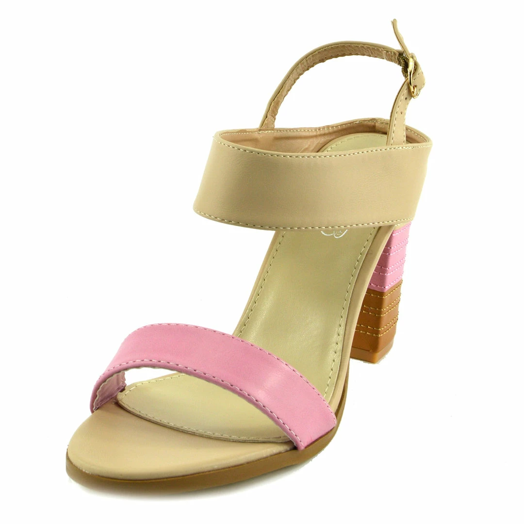 Kickfootwear Block Heel Buckle Sandals - Pink WOMENS 2 Kickfootwear Block Heel Buckle Sandals - Pink WOMENS