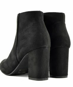 Kickfootwear WOMENS Classic Soft Faux Suede Ankle Boots - Black 9 Kickfootwear WOMENS Classic Soft Faux Suede Ankle Boots - Black