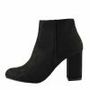 Kickfootwear WOMENS Classic Soft Faux Suede Ankle Boots - Black