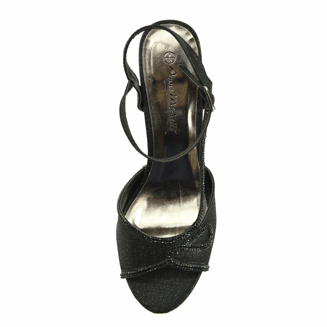 Kickfootwear Sparkle Swirl Strappy Sandals - Black 3 Kickfootwear Sparkle Swirl Strappy Sandals - Black