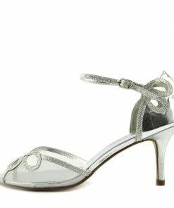 Kickfootwear Mesh Peep Toe Dancing Shoes - Silver WOMENS