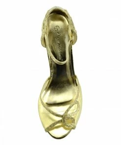 Kickfootwear Sparkle Swirl Strappy Sandals - Gold