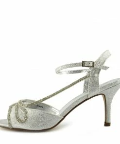 Kickfootwear WOMENS Sparkle Swirl Strappy Sandals - Silver