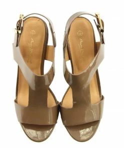 Kickfootwear WOMENS Multi Wide Strap Block Heel Sandals - Taupe 7 Kickfootwear WOMENS Multi Wide Strap Block Heel Sandals - Taupe