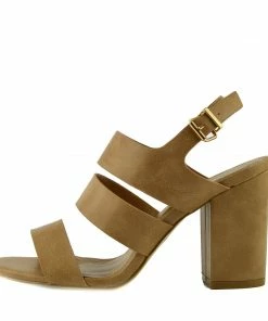 Kickfootwear Multi Wide Strap Block Heel Sandals - Nude WOMENS