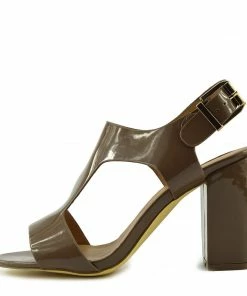 Kickfootwear WOMENS Multi Wide Strap Block Heel Sandals - Taupe