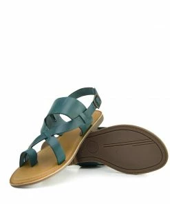 Kickfootwear WOMENS Leather Comfort Strap Sandals - Green