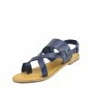 Kickfootwear WOMENS Leather Comfort Strap Sandals- Navy