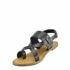 Kickfootwear Leather Comfort Strap Sandals - Black