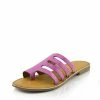 Kickfootwear Womens Summer Comfort Colour Leather Sandals - Fuchsia