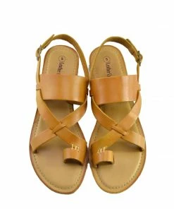 Kickfootwear WOMENS Leather Comfort Strap Sandals - Tan