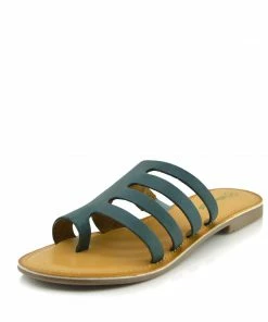 Kickfootwear Womens Summer Comfort Colour Leather Sandals - Green
