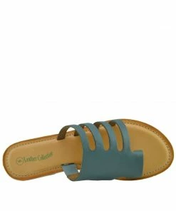 Kickfootwear Womens Summer Comfort Colour Leather Sandals - Green