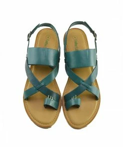 Kickfootwear WOMENS Leather Comfort Strap Sandals - Green