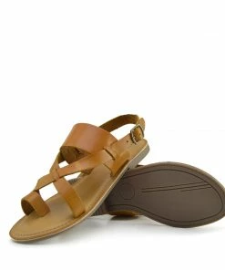 Kickfootwear WOMENS Leather Comfort Strap Sandals - Tan
