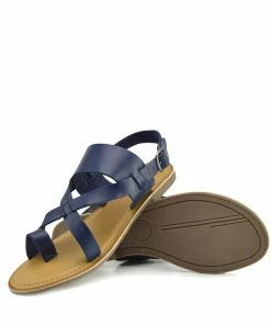 Kickfootwear WOMENS Leather Comfort Strap Sandals- Navy