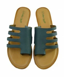 Kickfootwear Womens Summer Comfort Colour Leather Sandals - Green