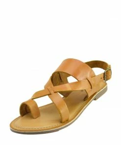 Kickfootwear WOMENS Leather Comfort Strap Sandals - Tan