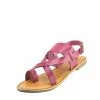 Kickfootwear Leather Comfort Strap Sandals - Pink WOMENS