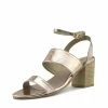 Kickfootwear WOMENS Leila Leather Block Heel Sandals - Rose Gold