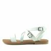 Kickfootwear WOMENS Flat Leather Gladiator Sandals - White