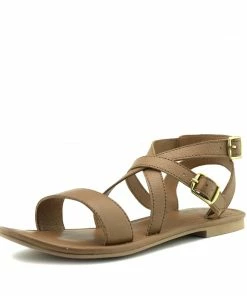 Kickfootwear Flat Leather Gladiator Sandals- Tan WOMENS 6 Kickfootwear Flat Leather Gladiator Sandals- Tan WOMENS