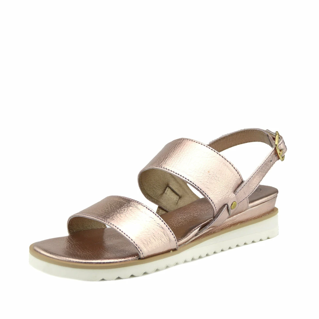 Kickfootwear Metallic Wedge Wide Strap Sandals - Rose Gold WOMENS 2 Kickfootwear Metallic Wedge Wide Strap Sandals - Rose Gold WOMENS