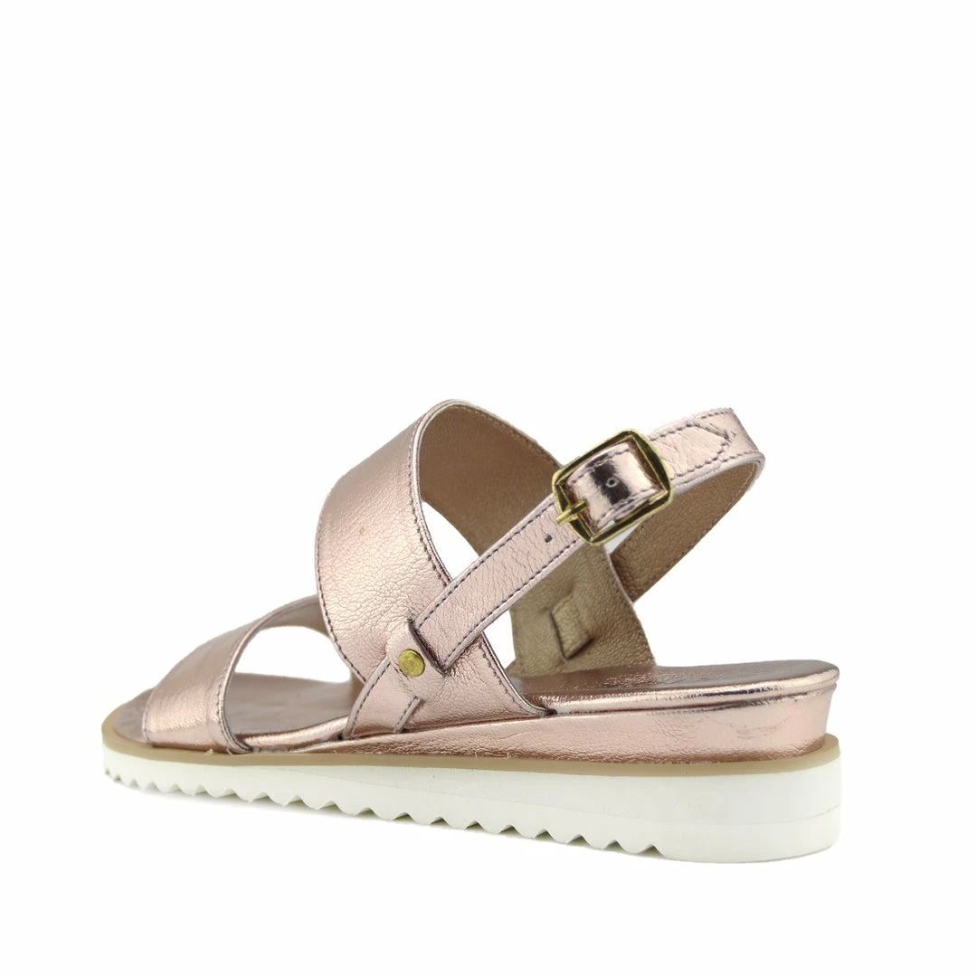 Kickfootwear Metallic Wedge Wide Strap Sandals - Rose Gold WOMENS 3 Kickfootwear Metallic Wedge Wide Strap Sandals - Rose Gold WOMENS