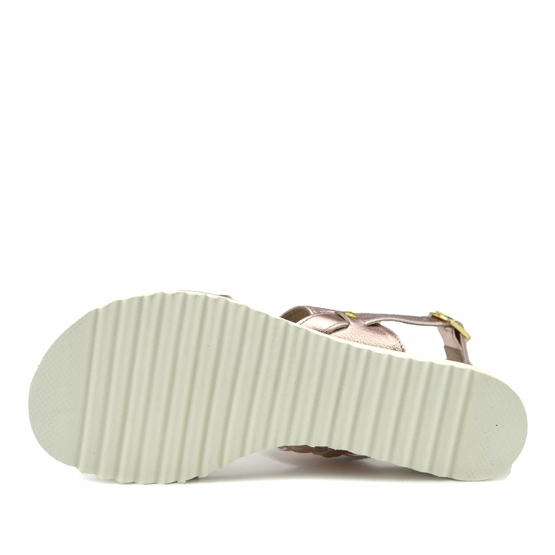 Kickfootwear Metallic Wedge Wide Strap Sandals - Rose Gold WOMENS 4 Kickfootwear Metallic Wedge Wide Strap Sandals - Rose Gold WOMENS