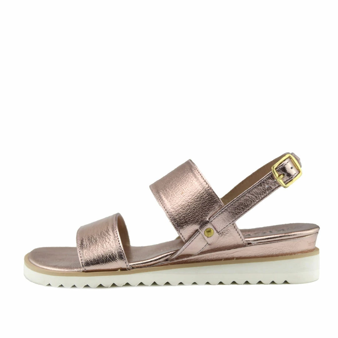 Kickfootwear Metallic Wedge Wide Strap Sandals - Rose Gold WOMENS 1 Kickfootwear Metallic Wedge Wide Strap Sandals - Rose Gold WOMENS