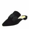 Kickfootwear WOMENS Velvet Point Slipper Mules - Black