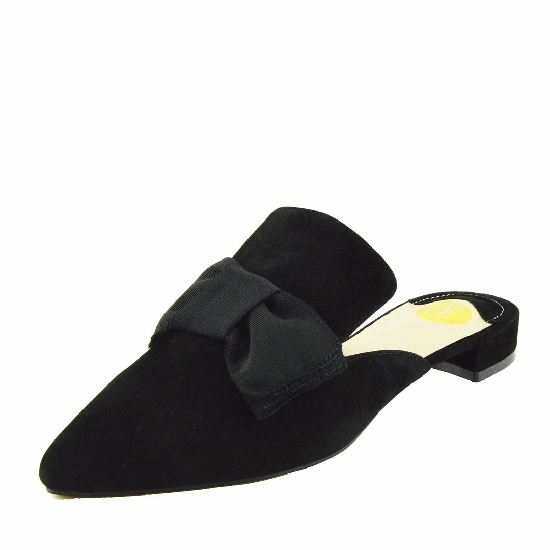 Kickfootwear WOMENS Velvet Point Slipper Mules - Black 1 Kickfootwear WOMENS Velvet Point Slipper Mules - Black