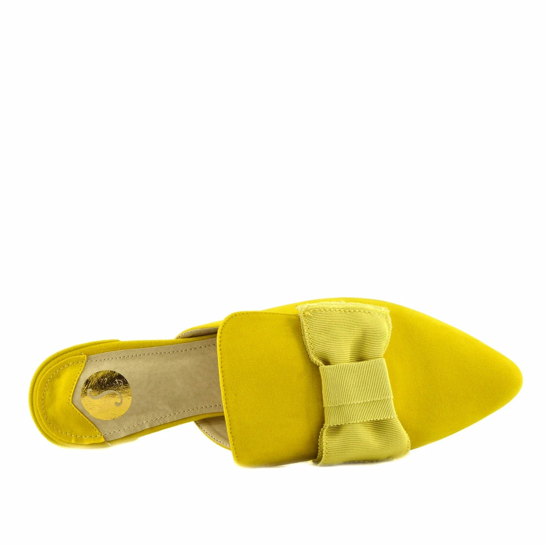 Kickfootwear Velvet Point Slipper Mules - Yellow WOMENS 2 Kickfootwear Velvet Point Slipper Mules - Yellow WOMENS