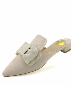 Kickfootwear WOMENS Velvet Point Slipper Mules - Nude