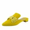 Kickfootwear Velvet Point Slipper Mules - Yellow WOMENS