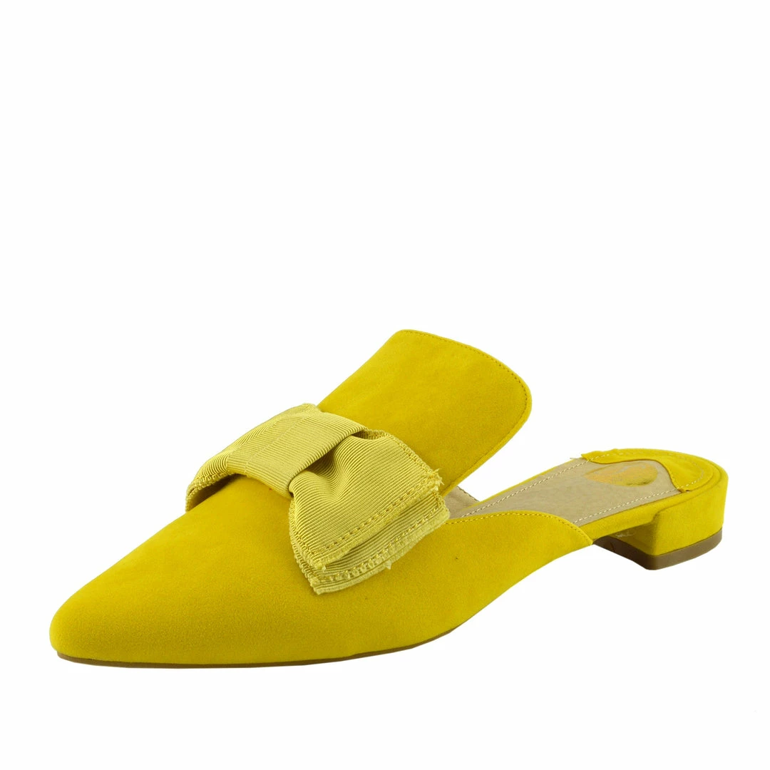 Kickfootwear Velvet Point Slipper Mules - Yellow WOMENS 1 Kickfootwear Velvet Point Slipper Mules - Yellow WOMENS