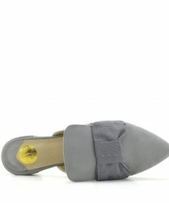 Kickfootwear Velvet Point Slipper Mules - Grey WOMENS