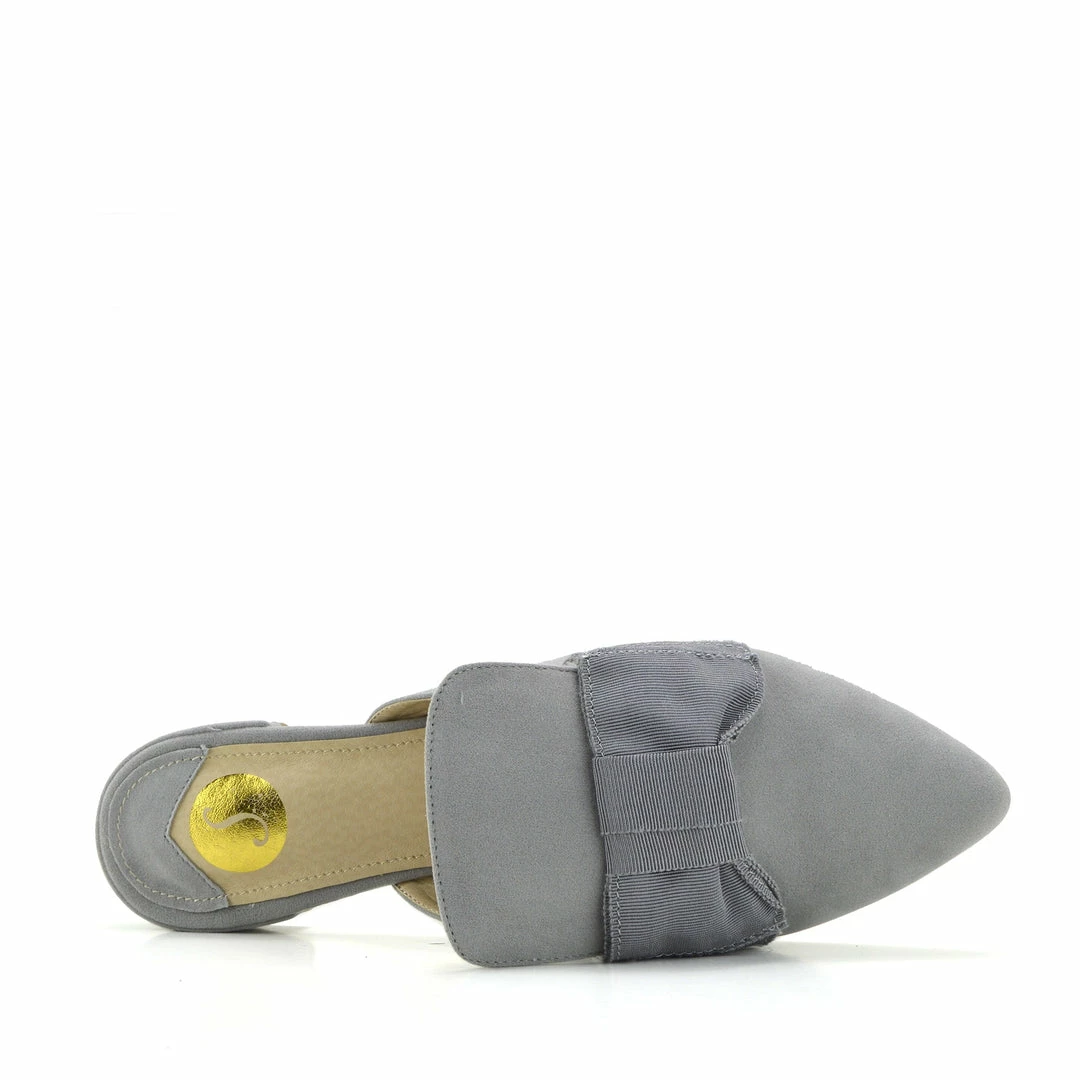 Kickfootwear Velvet Point Slipper Mules - Grey WOMENS 2 Kickfootwear Velvet Point Slipper Mules - Grey WOMENS