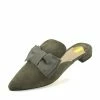 Kickfootwear Velvet Point Slipper Mules - Khaki