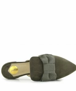 Kickfootwear Velvet Point Slipper Mules - Khaki