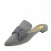 Kickfootwear Velvet Point Slipper Mules - Grey WOMENS