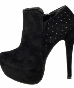 Kickfootwear Marta Platform Stud Detail Stiletto Shoe Boot - Black