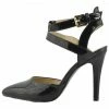 Kickfootwear High Ankle Strap Pointed Shoes - Black