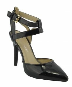 Kickfootwear High Ankle Strap Pointed Shoes - Black