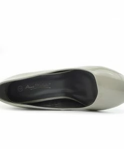 Kickfootwear Clear Heel Smart Court Shoes - Grey