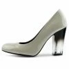 Kickfootwear Clear Heel Smart Court Shoes - Grey