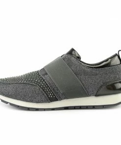 Kickfootwear Parker Sparkle Glitter Trainers - Grey WOMENS