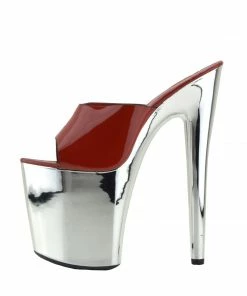 Kickfootwear Womens Charmaine Clear High Heels Fashion Platform Dancing Shoes - Red